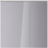 Шкаф зеркальный LEMARK ZENON 80х80 см 2-х дверный, с козырьком-подсветкой, с розеткой, белый глянец LM80ZS-Z