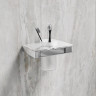 Стакан для зубных щеток LEMARK GLASS LINE с держателем хром/белое стекло 9731034